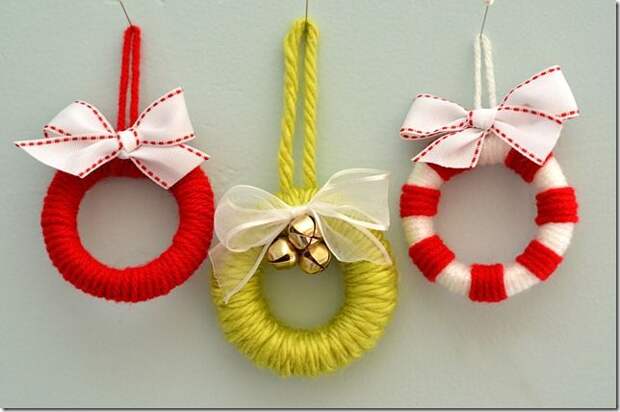 Shower Curtain Ring Mini Wreath