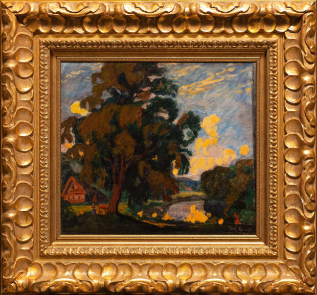 Николай Крымов, «Летний пейзаж с озером», 1906