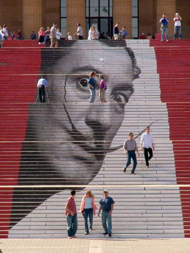 Потрясающий стрит-арт на лестницах