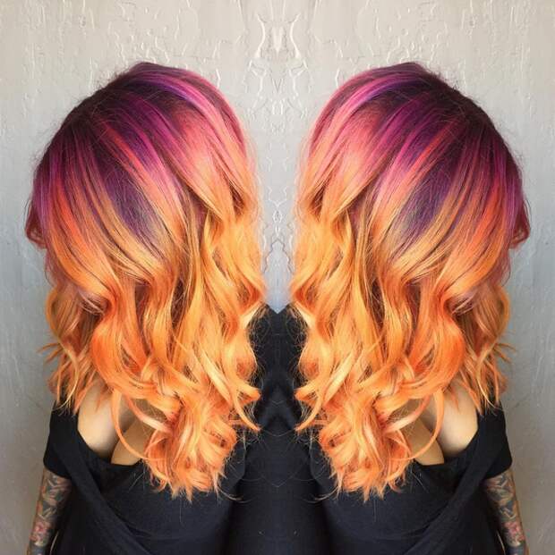 Волосы цвета заката,  Sunset hair