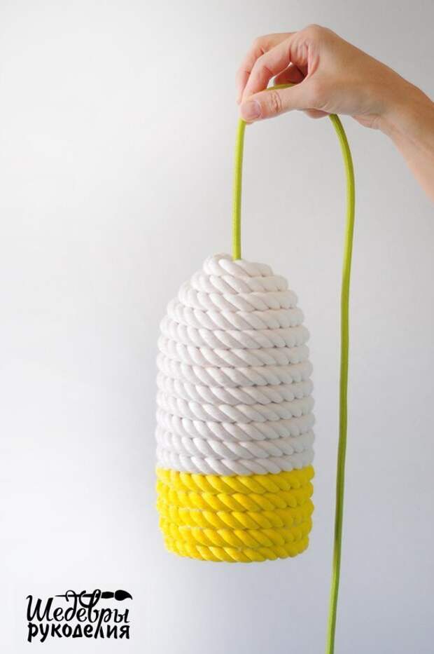 Абажур из веревки (DiY)