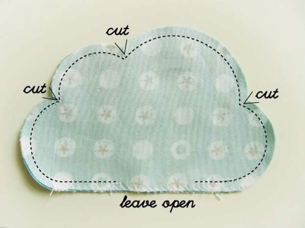 sewing a cloud. Great for a pillow. #diy: 