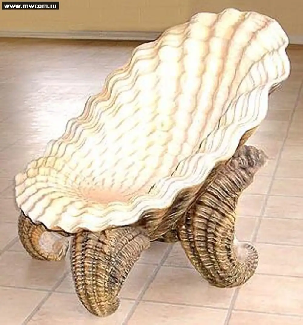 кресло в форме ракушки