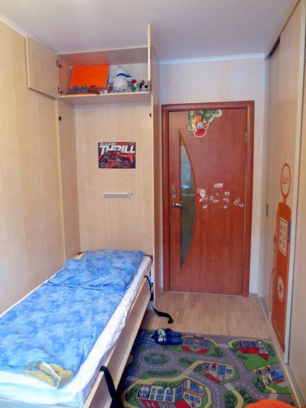 Комната для мальчика, детская комната 9 метров, мебель-трансформер