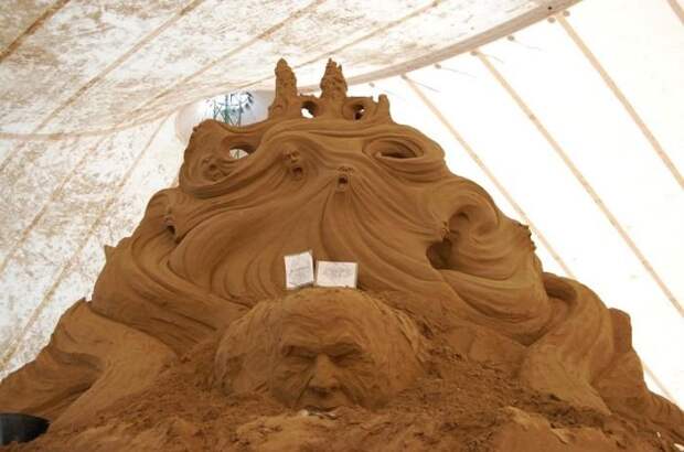 Создание песчаной скульптуры песок, скульптура