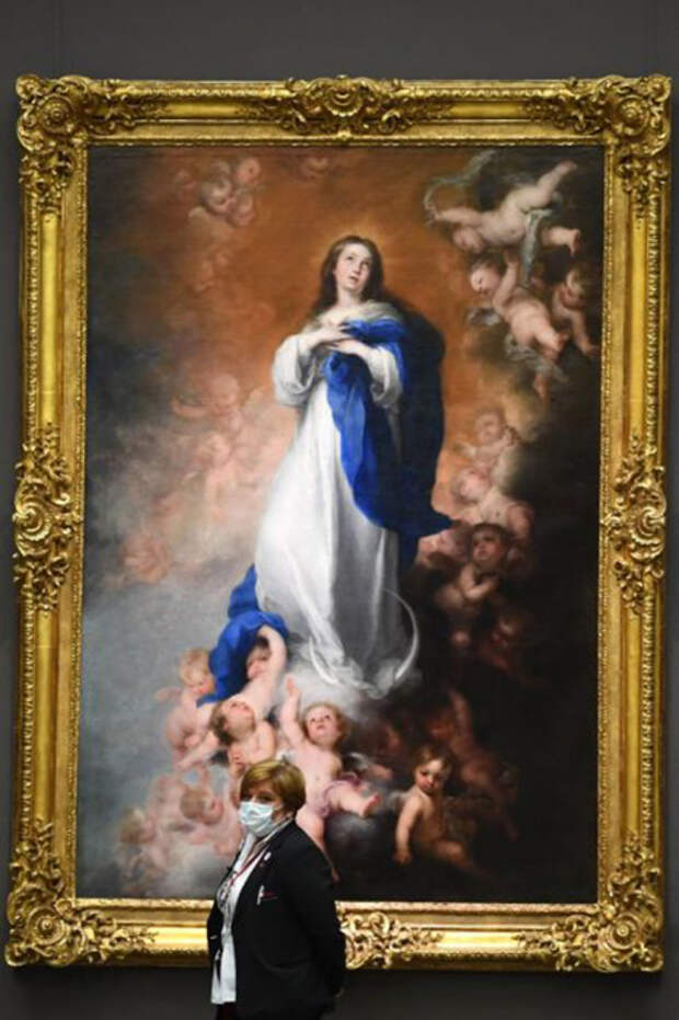 Оригинал «Непорочного зачатия Лос-Венеральса» испанского художника Бартоломе Мурильо в музее Прадо, 4 июня 2020 года, в Мадриде.