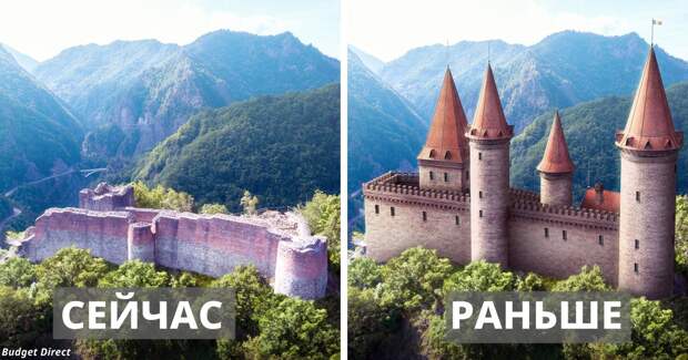Вот как выглядели европейские замки до того, как превратиться в руины