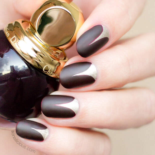 Маникюр пятницы: стильный вечерний nail-art с винным лаком Dior