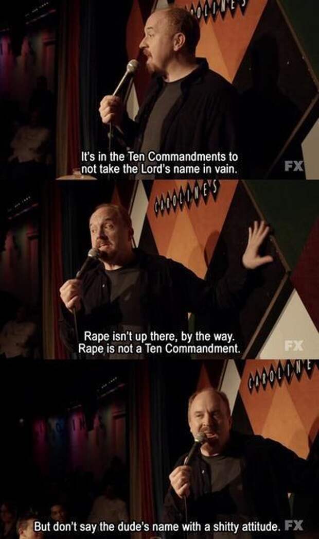 When he critiqued the Ten Commandments: