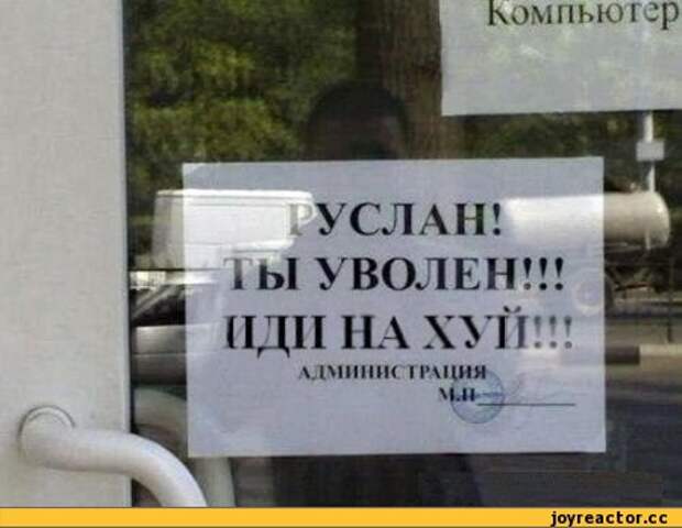 За что меня уволили прикол, фото