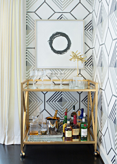 Современный Домашний бар by Sally Wheat Interiors