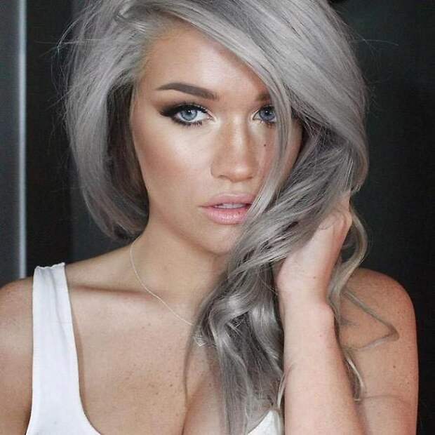 серый цвет волос, серые волосы, #grannyhair, gray hair