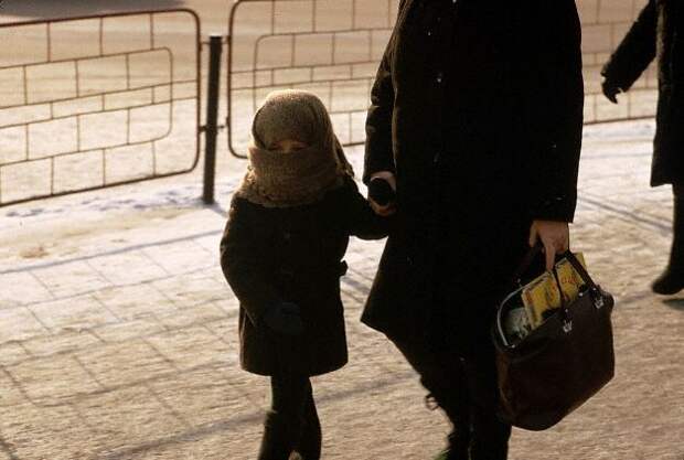 Children Wrapped Against Cold, Russia