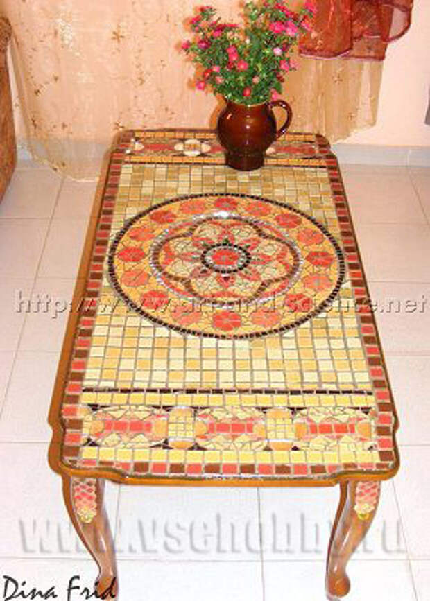 готовый восточный столик с мозаикой ручной работы