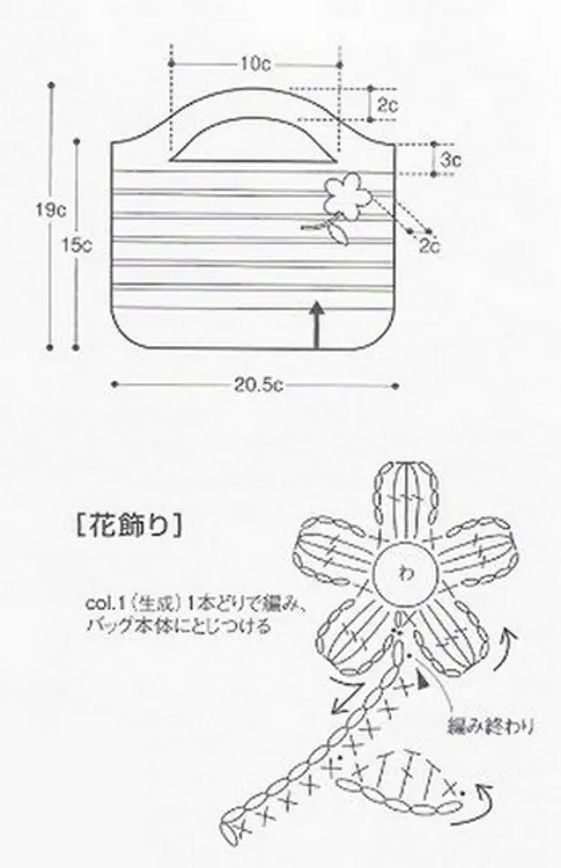 Ручки для сумки крючком со схемами