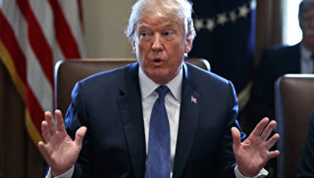 Президент США Дональд Трамп в Белом доме. 9 апреля 2018 Президент США Дональд Трамп в Белом доме. 9 апреля 2018