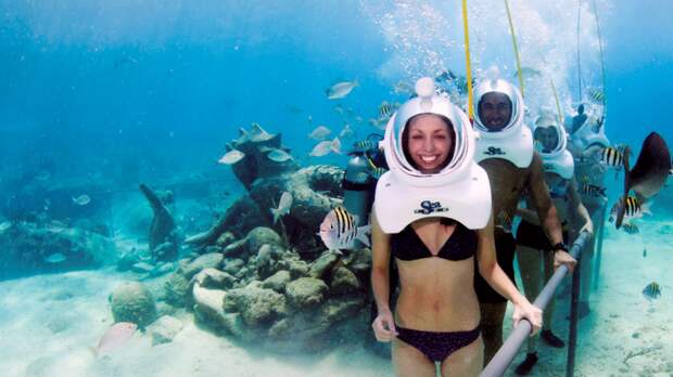 Helmet diving