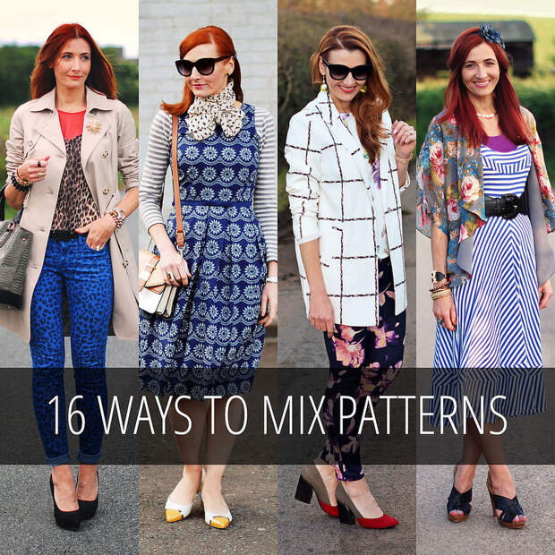16 Ways to Mix Patterns - from subtle, to head-to-toe