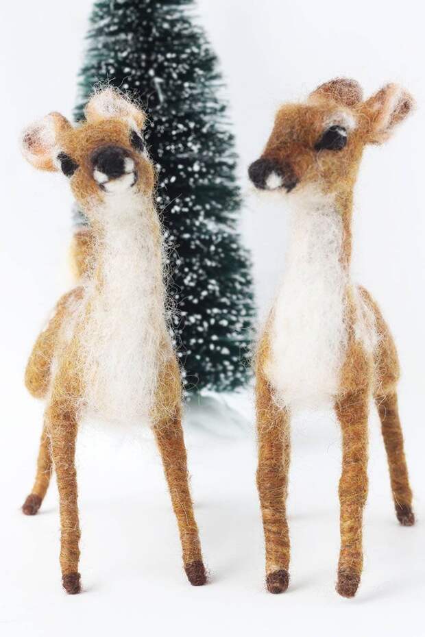 Валяные фигурки животных