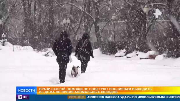 Жителей центральной России попросили остаться дома из-за аномальных морозов