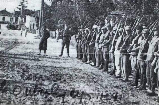 Подразделение Полесской Сечи в городе Олевск, осень 1941 года.