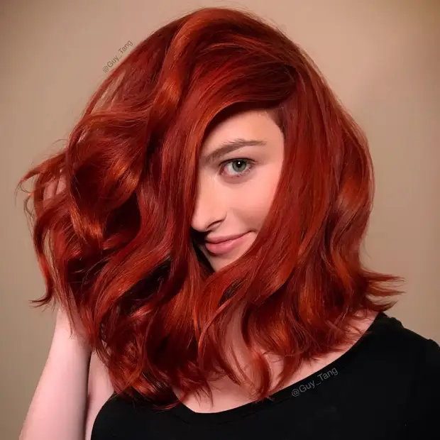 Красно-рыжие волосы — тренд 2021: примеры для смелых и независимых леди (+15 фото)
