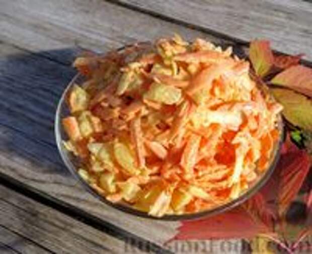 Фото к рецепту: Морковный салат с ананасами