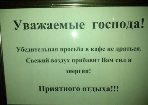 Смешные объявления и вывески (12 фото)