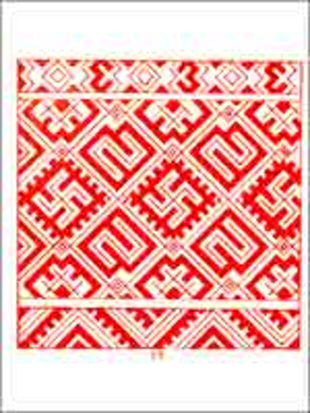 Сборник Стасова 1872 года. Кайма полотенца. Орловской губ.