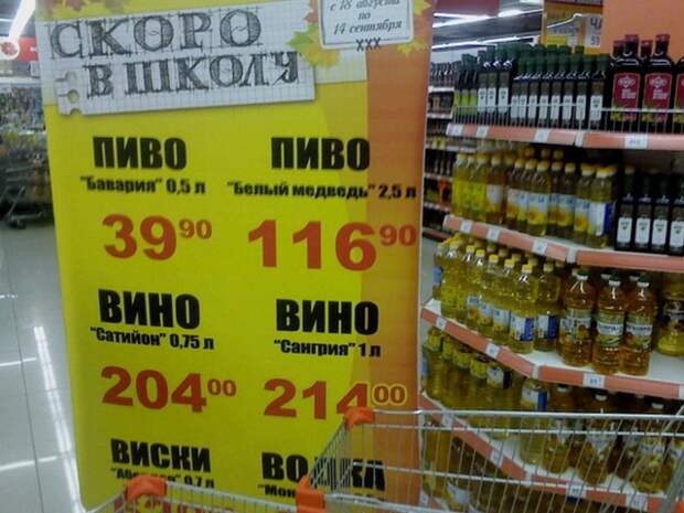 Прикольные вывески в супермаркетах