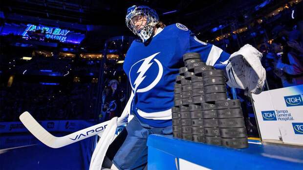 Василевский вышел на чистое 4-е место по шатаутам в НХЛ среди россиян