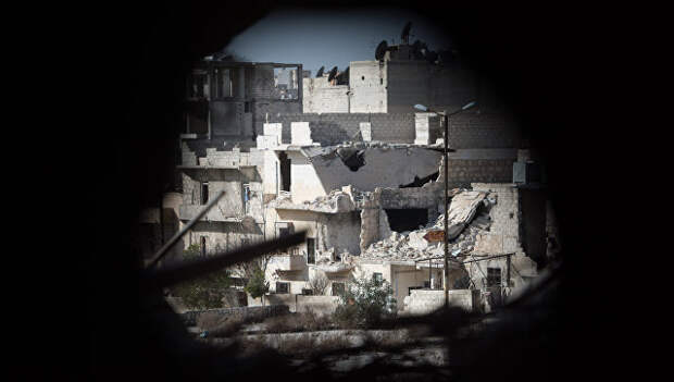 Вид на жилой квартале города Алеппо. Архивное фото