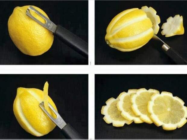 оригинальная нарезка лимона