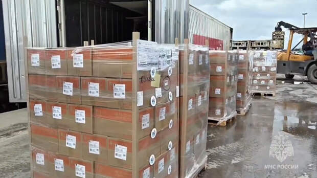 МЧС России передало Ирану гуманитарную помощь