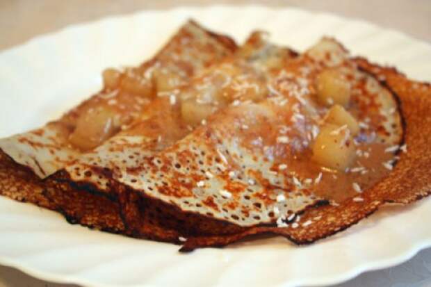 Рисовые блины с грушами Рисовые блины с грушами