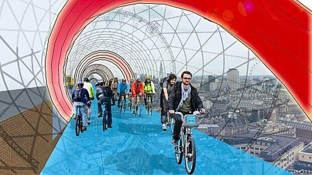 В проектах Velo-City и SkyCycle предусмотрят всё для легкости передвижения. Трубы проложат с минимальными уклонами, а на участках с разделенными встречными потоками (будут и такие!) создадут попутный ветер. Как счита- ют авторы, скорость до 50 км/ч будет доступна даже людям без серьезной физической подготовки.