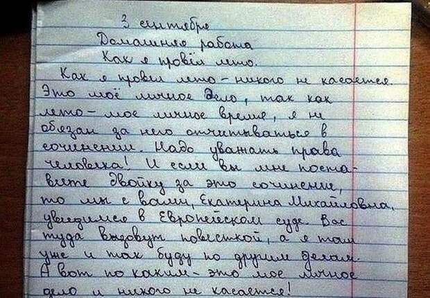 забавные детские сочинения (7)