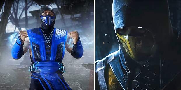 Scorpion и Sub Zero в игре Mortal Kombat