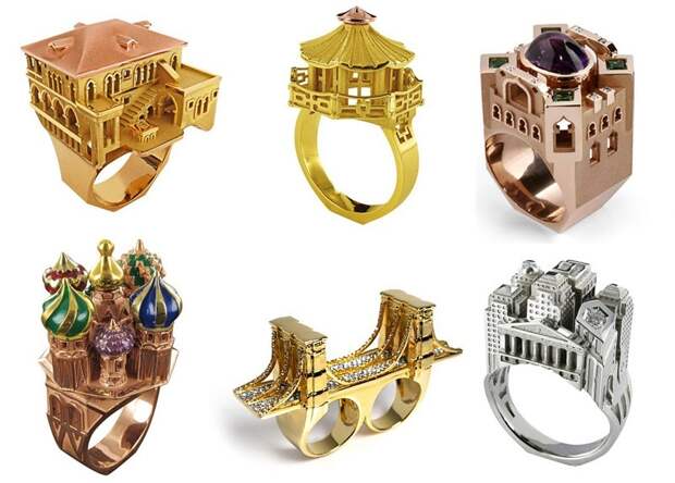 Фантастические дизайнерские кольца для любителей выделяться из толпы