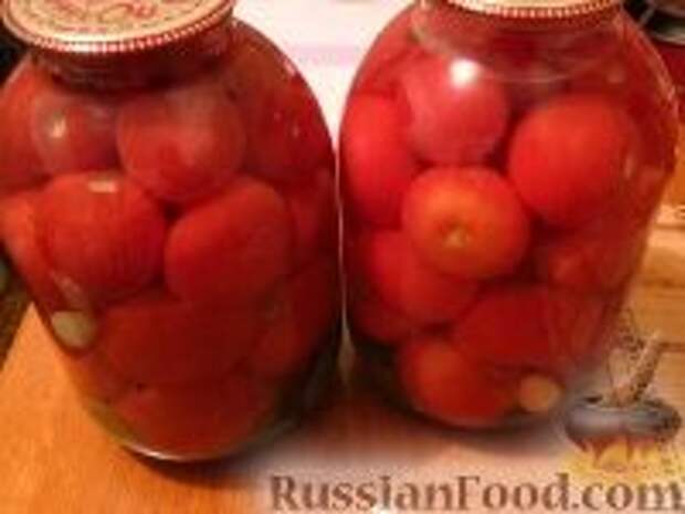 Фото к рецепту: Помидоры на зиму "за 5 минут"