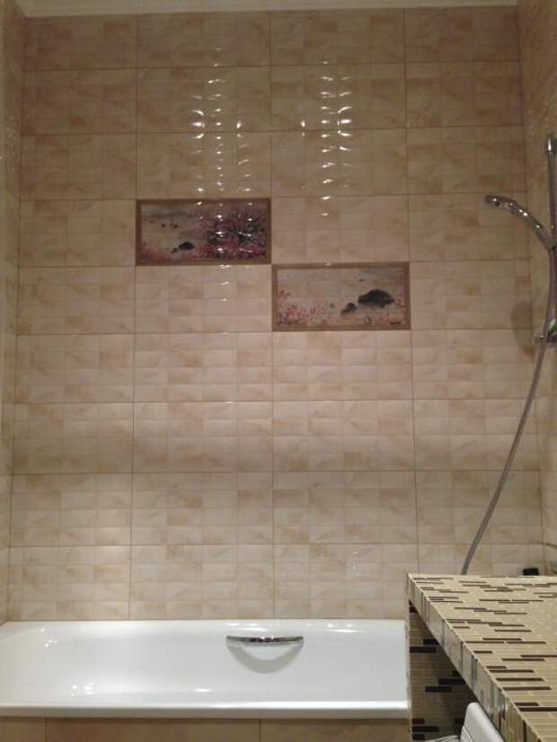Ремонт в ЖК Измайловский, отделка ванной комнаты керамическая плитка