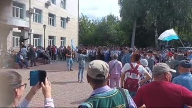 Протесты / Фото: кадр из видео: sohranim_altai, aruna_altayleader