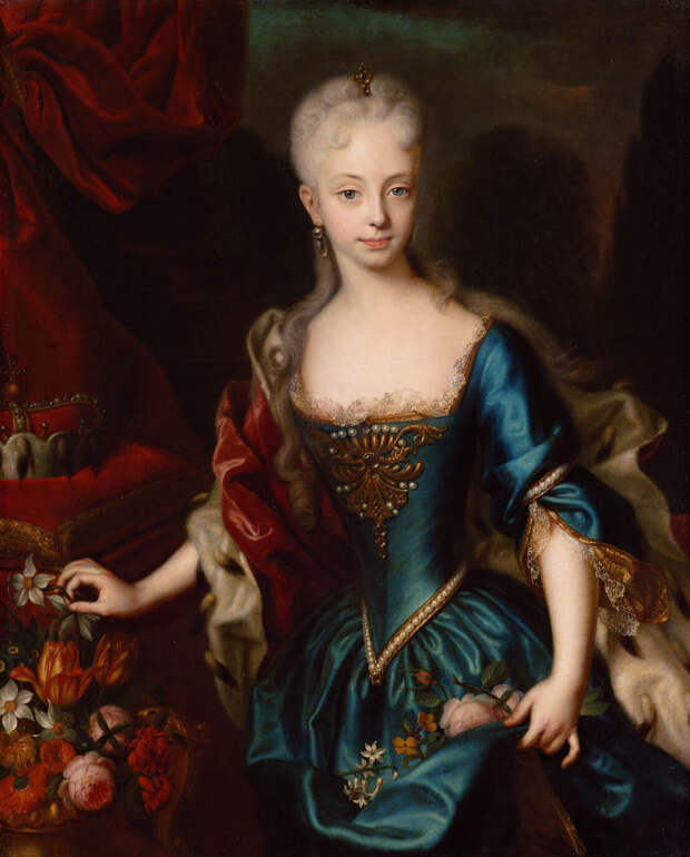 Юная Мария Терезия. Портрет кисти Андреаса Мюллера, 1727.
