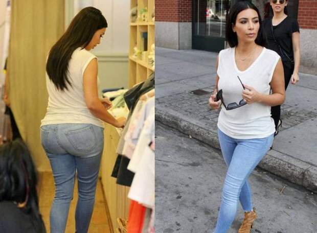 Kim Kardashian Buys a Gift to Kanye West in Tight Jeans NY