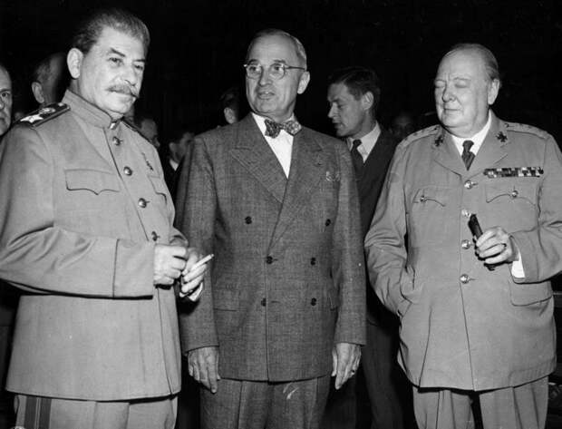 Сталин, Трумэн и Черчилль. Июль 1945 года.