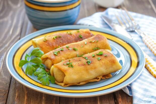 Блины на Масленицу с мясом