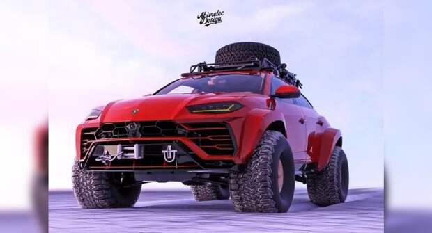 В Сети показали рендеры Lamborghini Urus в стиле вездехода для Арктики