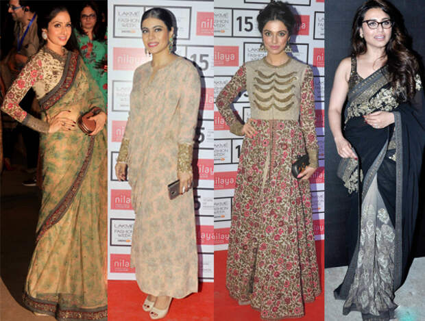 Sri Devi, Kajol and Rani Mukerji LFW SummerResort 2015