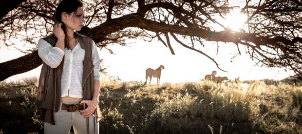 Anna Fenninger / Анна Феннингер с гепардами в Африке / фотограф Thomas Kettner / Cheetah