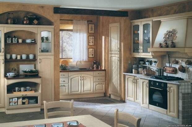 Кухня в стиле прованс в современной квартире
